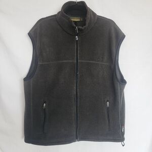 Timberland Size XL Polartec Fleece Vest Full Zip w/ Pockets Dark Forest Green